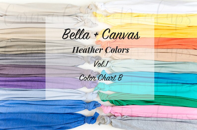 Download Bella Canvas Heather Colors Color Chart 3001CVC Vol. 1 ...