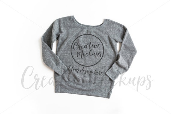 Bella And Canvas Ladies Grey Triblend Sponge Fleece Etsy