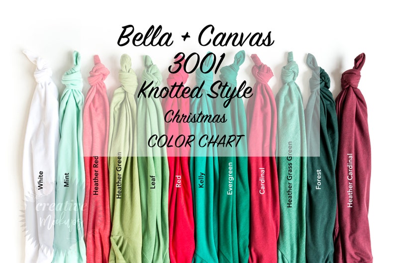 Download Bella Canvas NEW Christmas Color Chart Display 3001 CVC / | Etsy