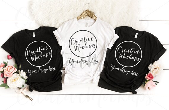 Bella Canvas Black And White Bachelorette Shirt Mockup Etsy
