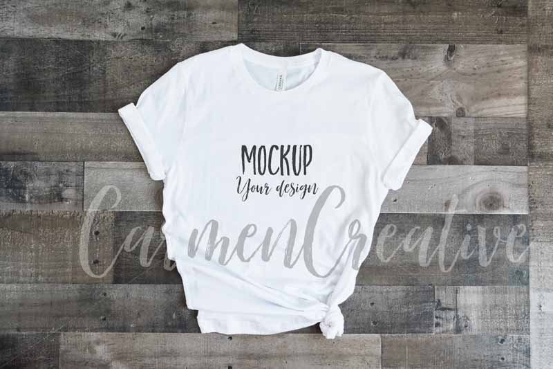 Bella Canvas White Shirt Mockup 3001 Basic Apparel Mockup Etsy