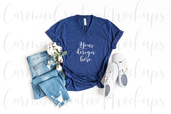 bella canvas triblend v neck