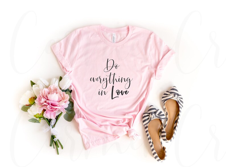 Bella Canvas Pink Shirt Mockup 3001 Feminine Shirt Mockup Etsy