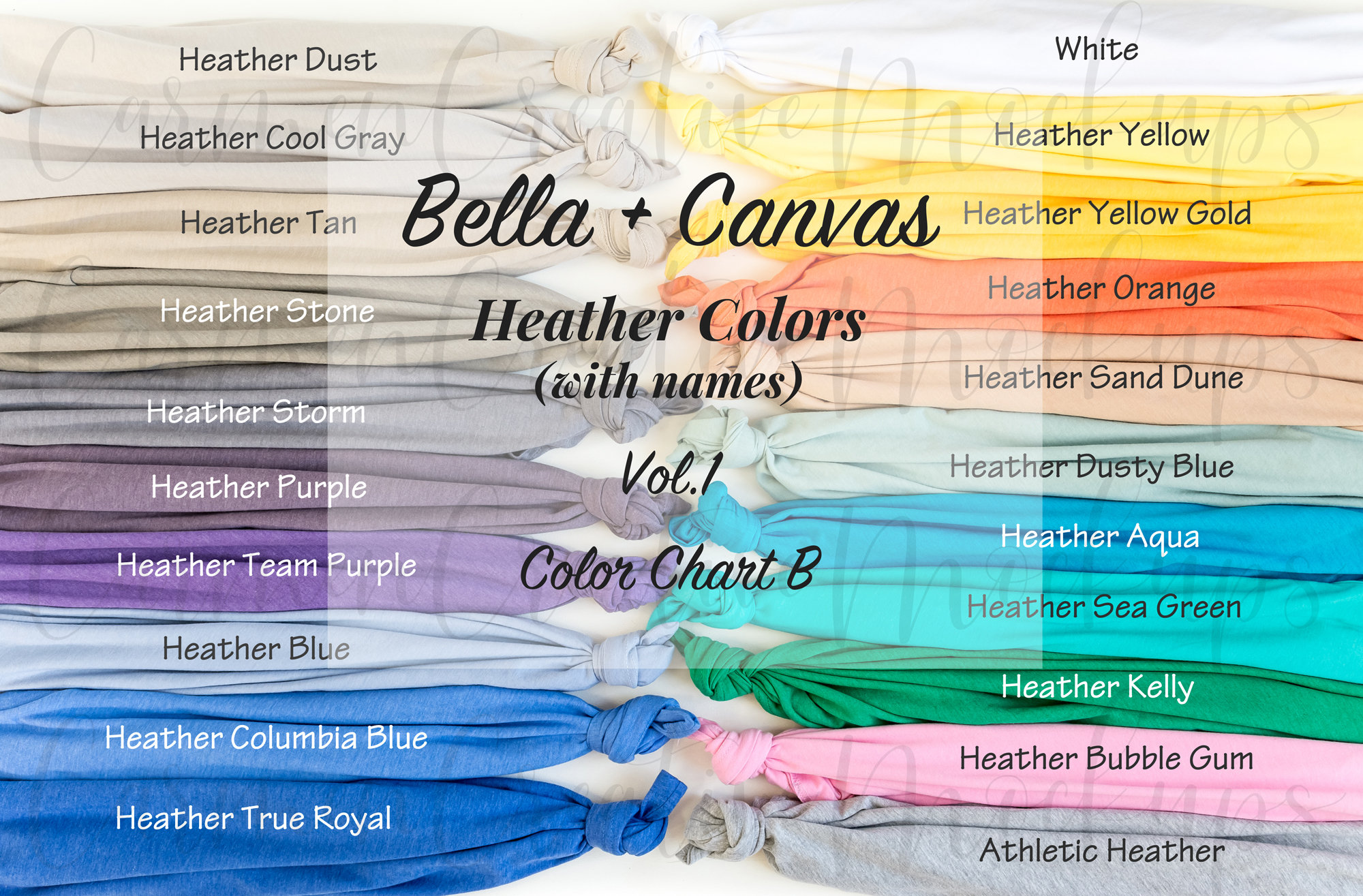 Free 3806+ Bella Canvas Color Chart 3001Cvc Yellowimages Mockups