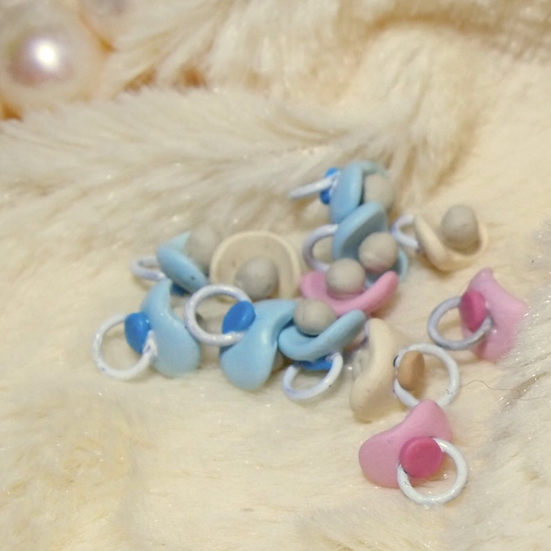 Miniature OOAK baby doll pacifiers 3 pcs set 1:12 scale dollhouse accessories mini reborn baby doll dummies image 5