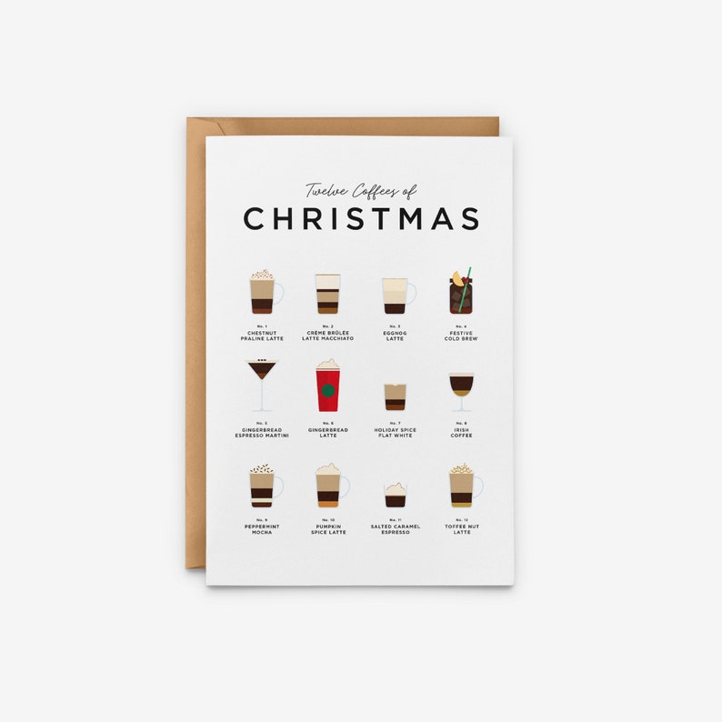 Coffee Christmas Card Twelve Coffees Of Christmas Christmas image 1