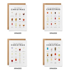 10 Personalised Christmas Cards Cocktail Christmas Cards image 3