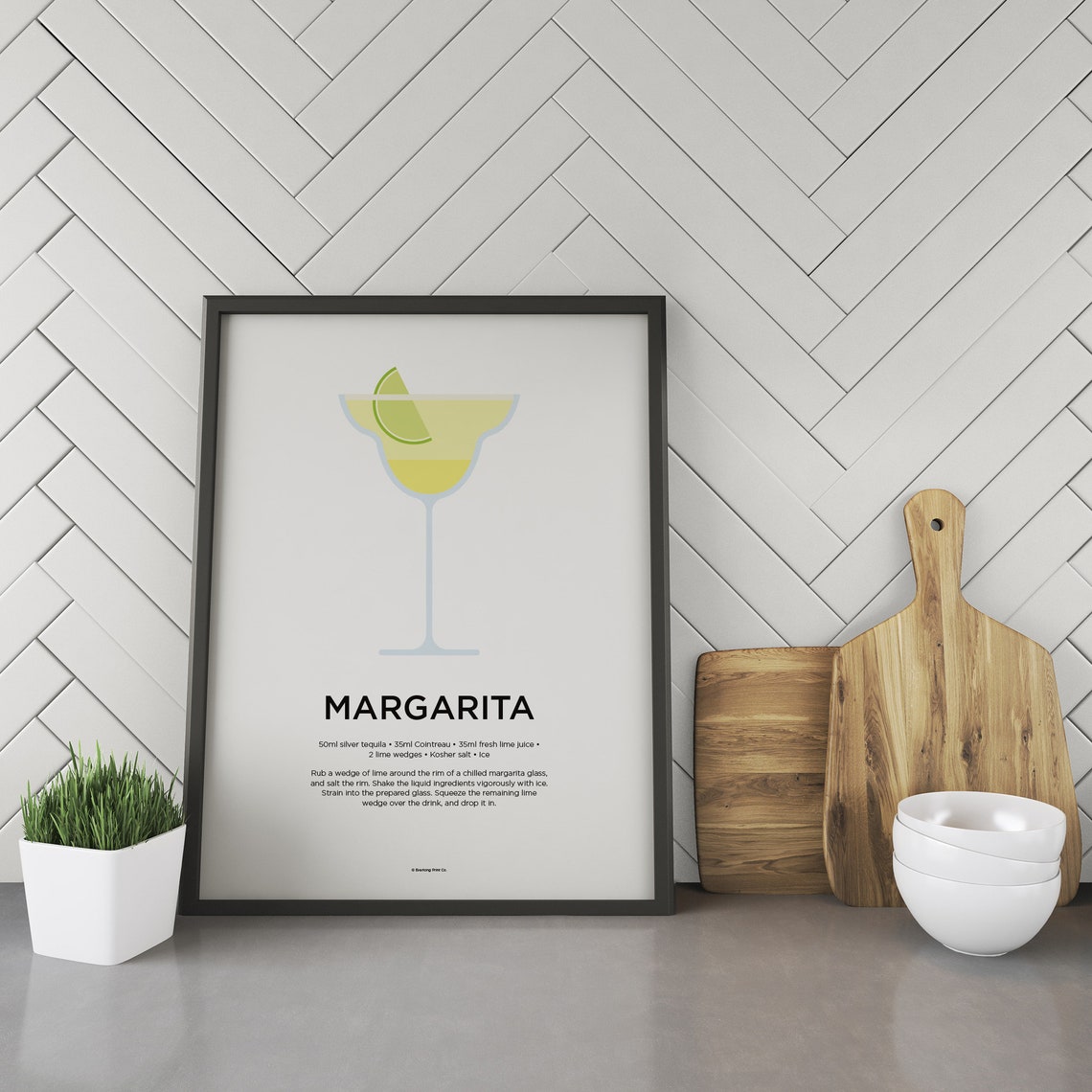Margarita Cocktail Recipe Print Margarita Print Margarita | Etsy