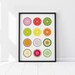 Fruit and vegetables print, Fruit print, Vegetable print, Fruit art, Colourful wall art, Kitchen art, Food posters, Wall art, Home decor 