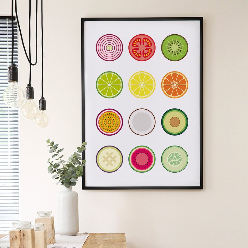 Fruit and Vegetables Print Fruit Print Vegetable Print Etsy UK