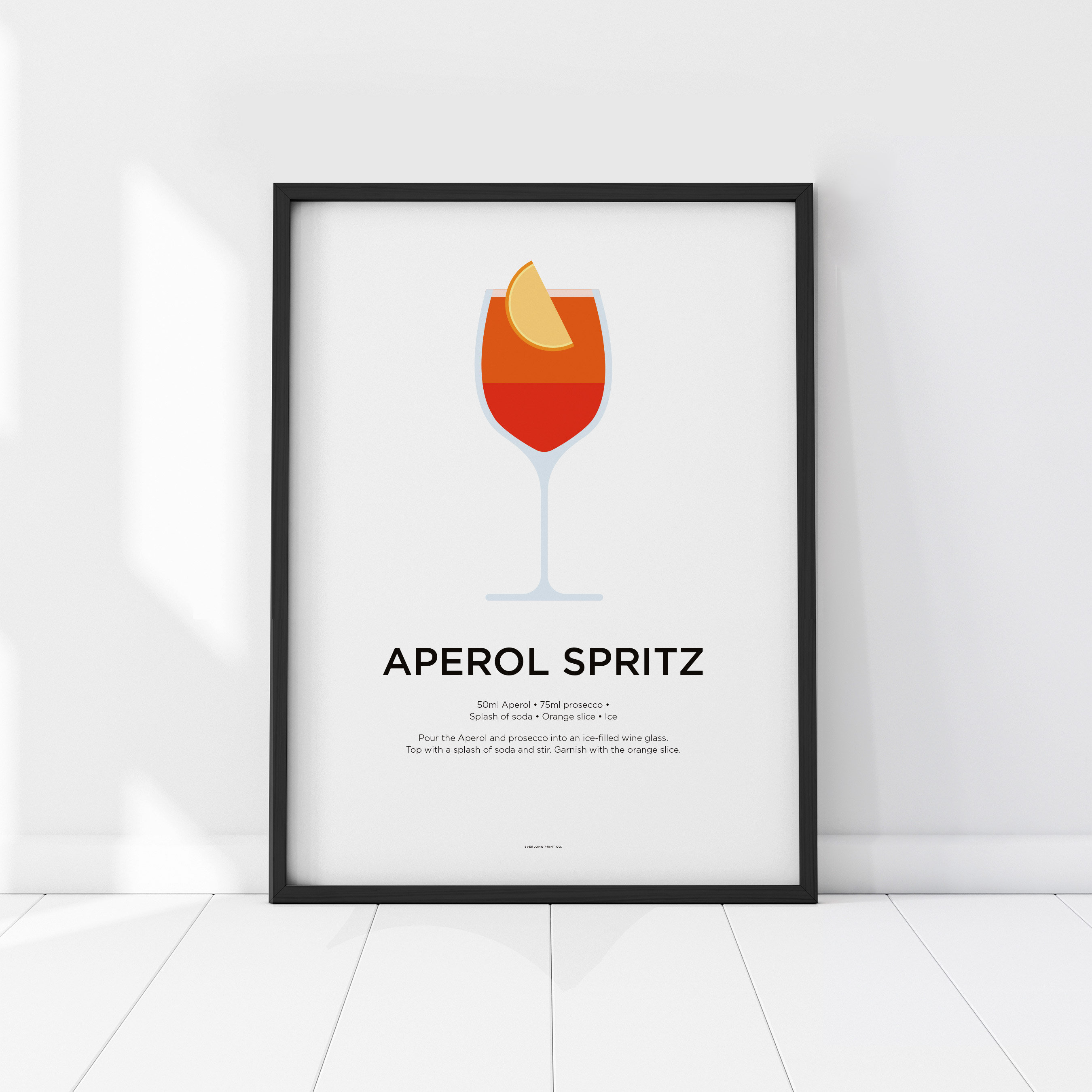 Aperol Spritz Cocktail Print Print Cocktail Art Etsy