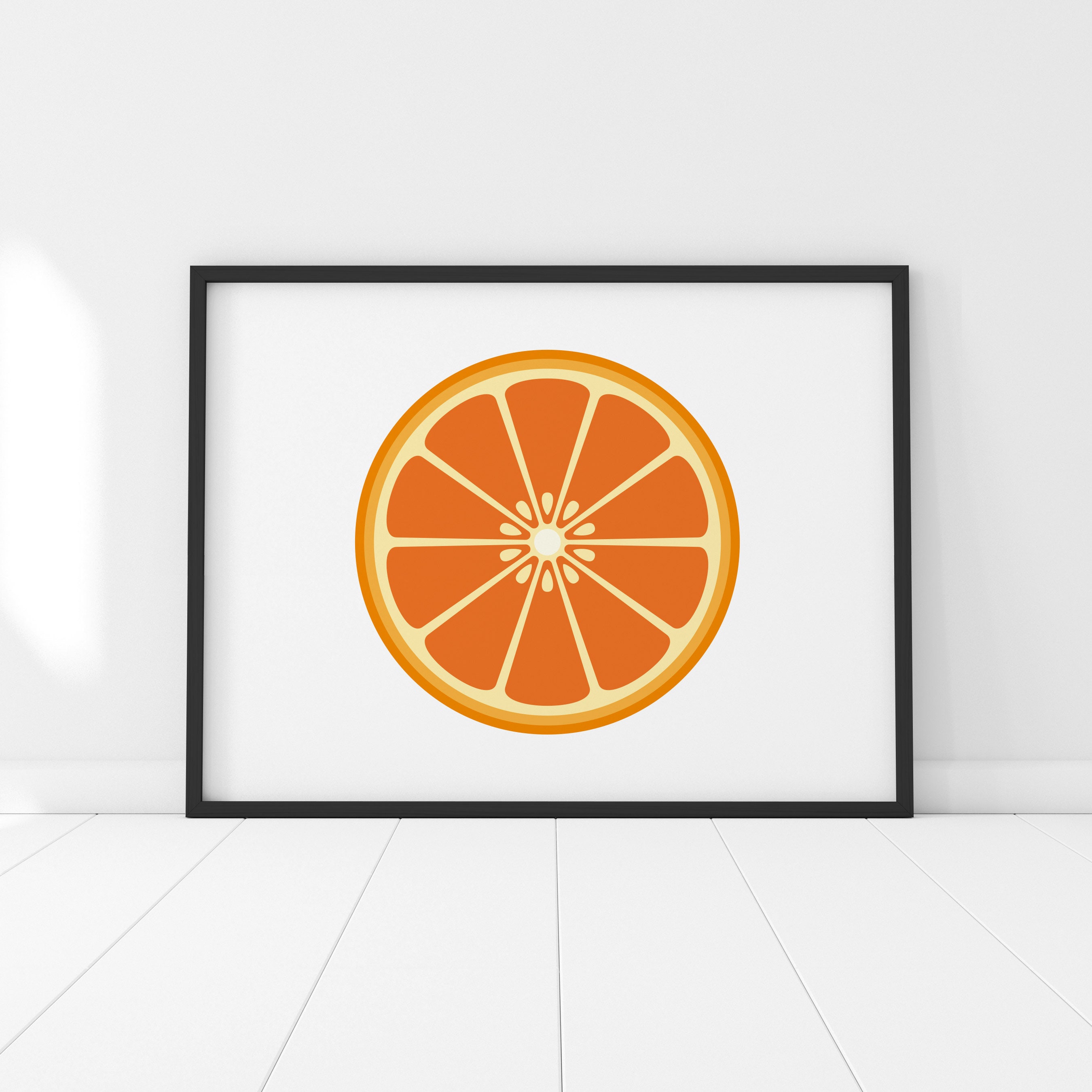 Orange Print Fruit and Vegetable Prints Kitchen Art - Etsy UK