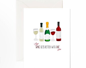 Funny wine card | Etsy