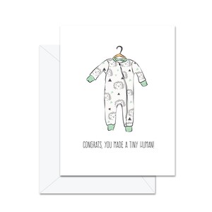 Félicitations, vous avez fait un petit humain! - Carte de vœux pour bébé