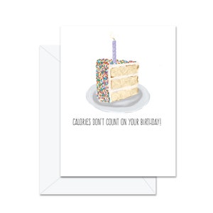 Calories ne comptent pas sur votre anniversaire - Carte de vœux