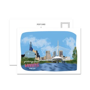 Carte postale de Winnipeg, Manitoba, Canada