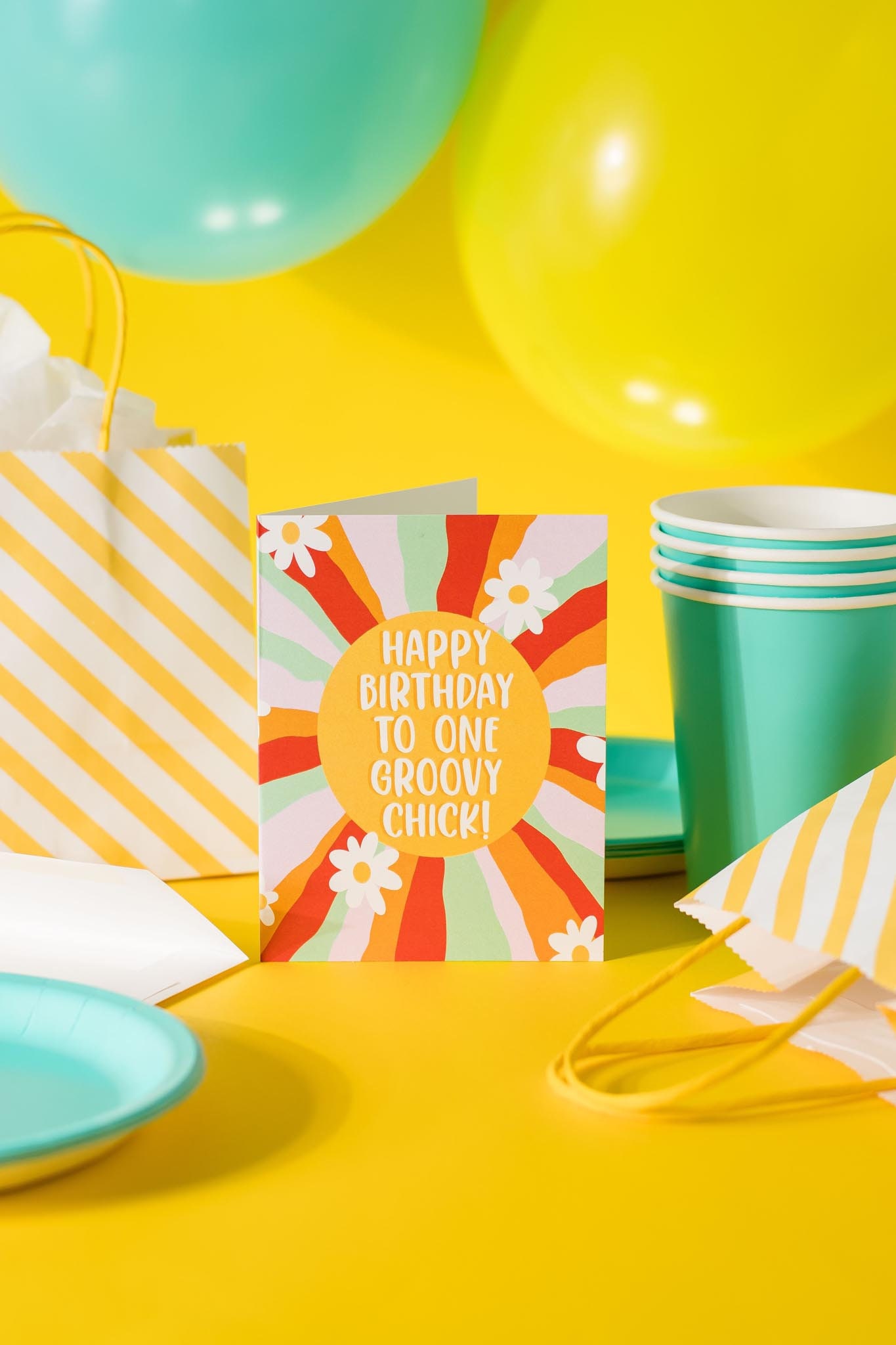 Happy Birthday to One Groovy Chick - Greeting Card - Etsy