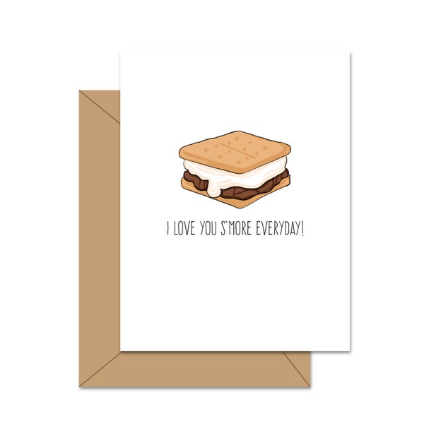 Love You S'more Everyday - Greeting Card