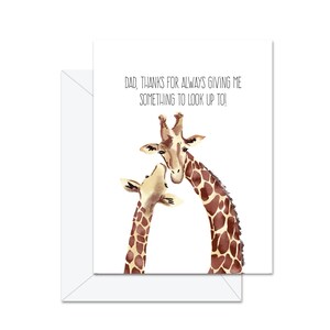 Papa, merci de toujours me donner quelque chose à admirer! - Carte de vœux