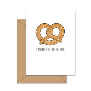Félicitations pour vous avez noué le nœud! Carte de vœux de mariage