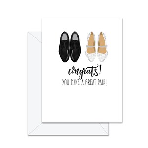 Félicitations vous faites une excellente carte de vœux de paire