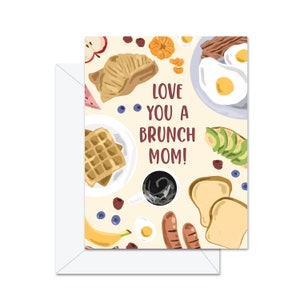 Je t'aime pour une maman brunch ! - Carte de voeux