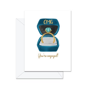 OMG Vous êtes fiancé Carte de vœux