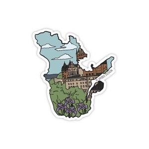 Quebec Chateau Matte Vinyl Sticker