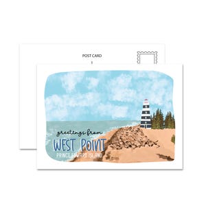 Carte postale de West Point, Île-du-Prince-Édouard