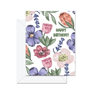 Joyeux anniversaire (fleuri) - Carte de voeux
