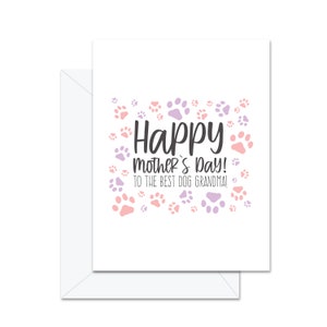 Bonne fête des mères! À la grand-mère meilleur chien! - Carte de vœux