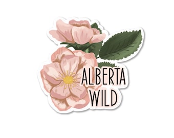 Alberta Wild Floral Matte Vinyl Sticker