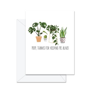 Maman, merci de m’avoir gardé en vie - Carte de vœux