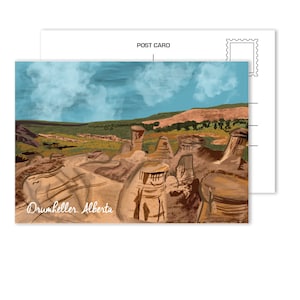 Carte postale de Drumheller, Alberta