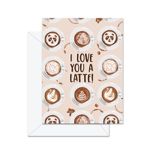 Je t'aime un latte ! - Carte de voeux
