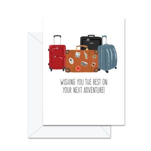 Je vous souhaite le meilleur pour votre prochaine aventure ! - Carte de voeux