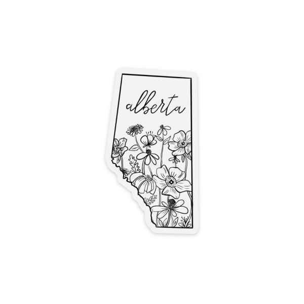 Alberta Floral Matte Vinyl Sticker