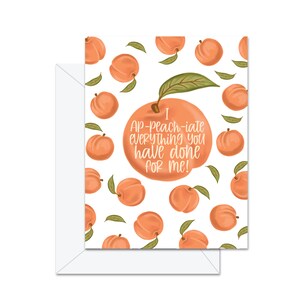 J’ap-peach-iate tout ce que vous avez fait pour moi! - Carte de vœux