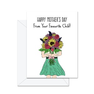 Bonne fête des mères de votre enfant préféré! - Carte de vœux
