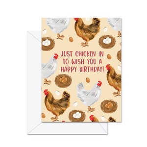 Juste du poulet pour vous souhaiter un joyeux anniversaire - Carte de voeux