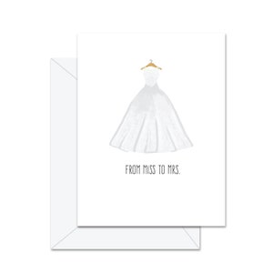 Miss To Mrs. - Carte de vœux de douche nuptiale