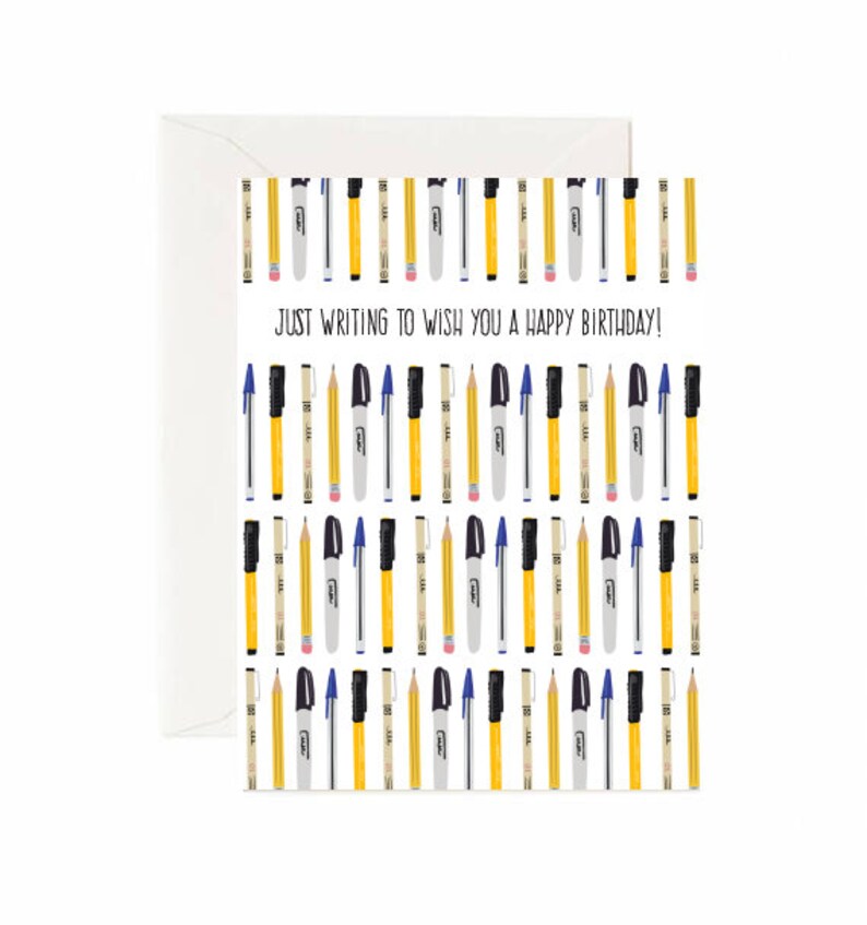 Greeting Card Just Writing To Wish You A Happy Birthday