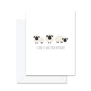 I Herd It Was Your Birthday (Moutons) - Carte de vœux