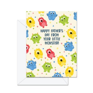 Joyeuse fête des pères de la part de votre petit monstre ! - Carte de voeux