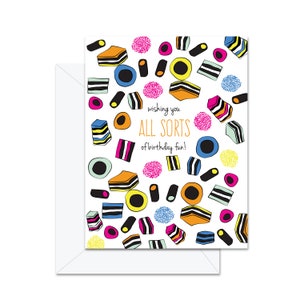 Je vous souhaite toutes sortes de plaisir d’anniversaire! - Carte de vœux d’anniversaire