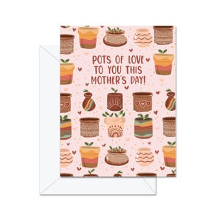 Des pots d'amour à vous pour la fête des mères ! - Carte de voeux