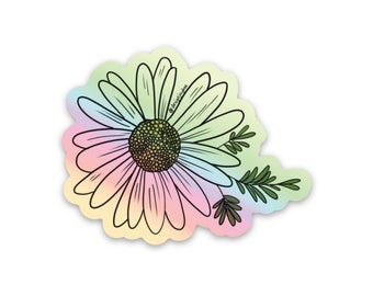 Daisy Holographic Vinyl Sticker