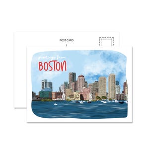 Carte postale Salutations de Boston, Massachusetts