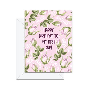Joyeux anniversaire à mon meilleur bourgeon! - Carte de vœux