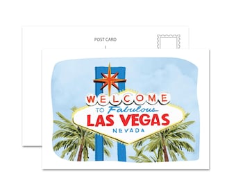 Carte postale Bienvenue dans le fabuleux Las Vegas, Nevada